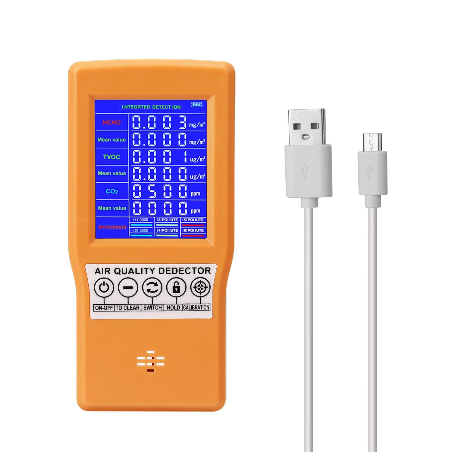 Multifunctional Digital Display High Accuracy HCHO TVOC CO2