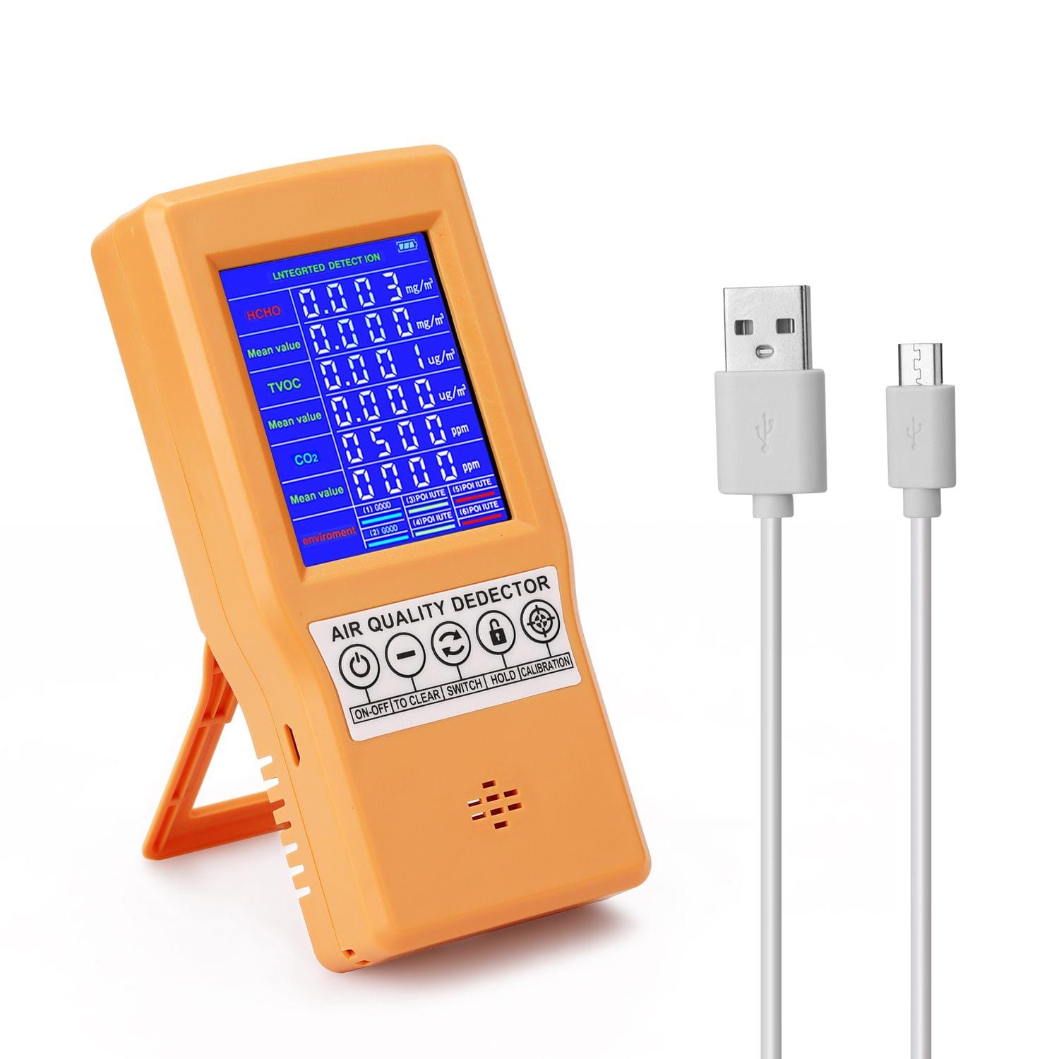 Multifunctional Digital Display High Accuracy HCHO TVOC CO2