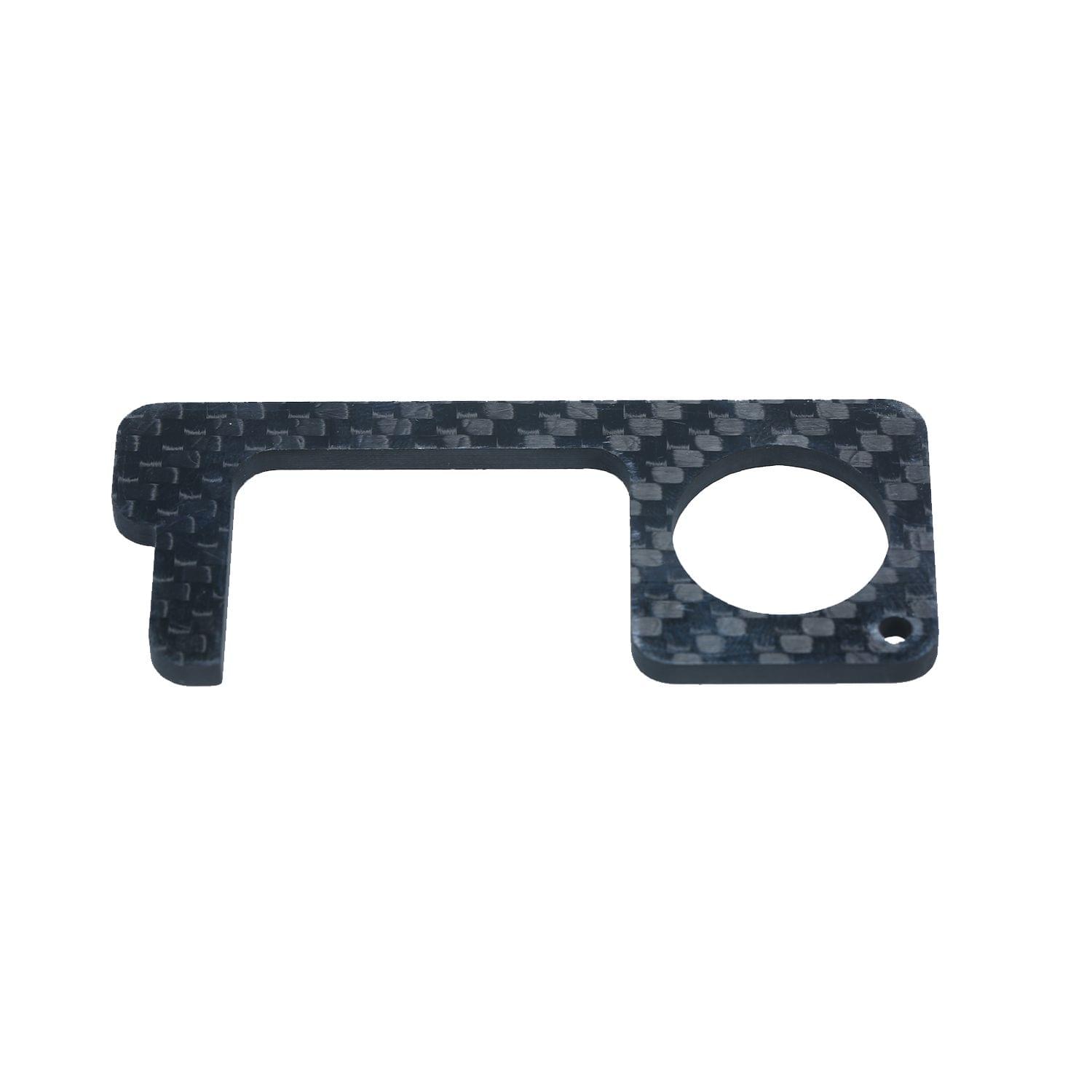 Non-contact Safety Door Opener Portable Square Press Key - Carbon Fibre Square