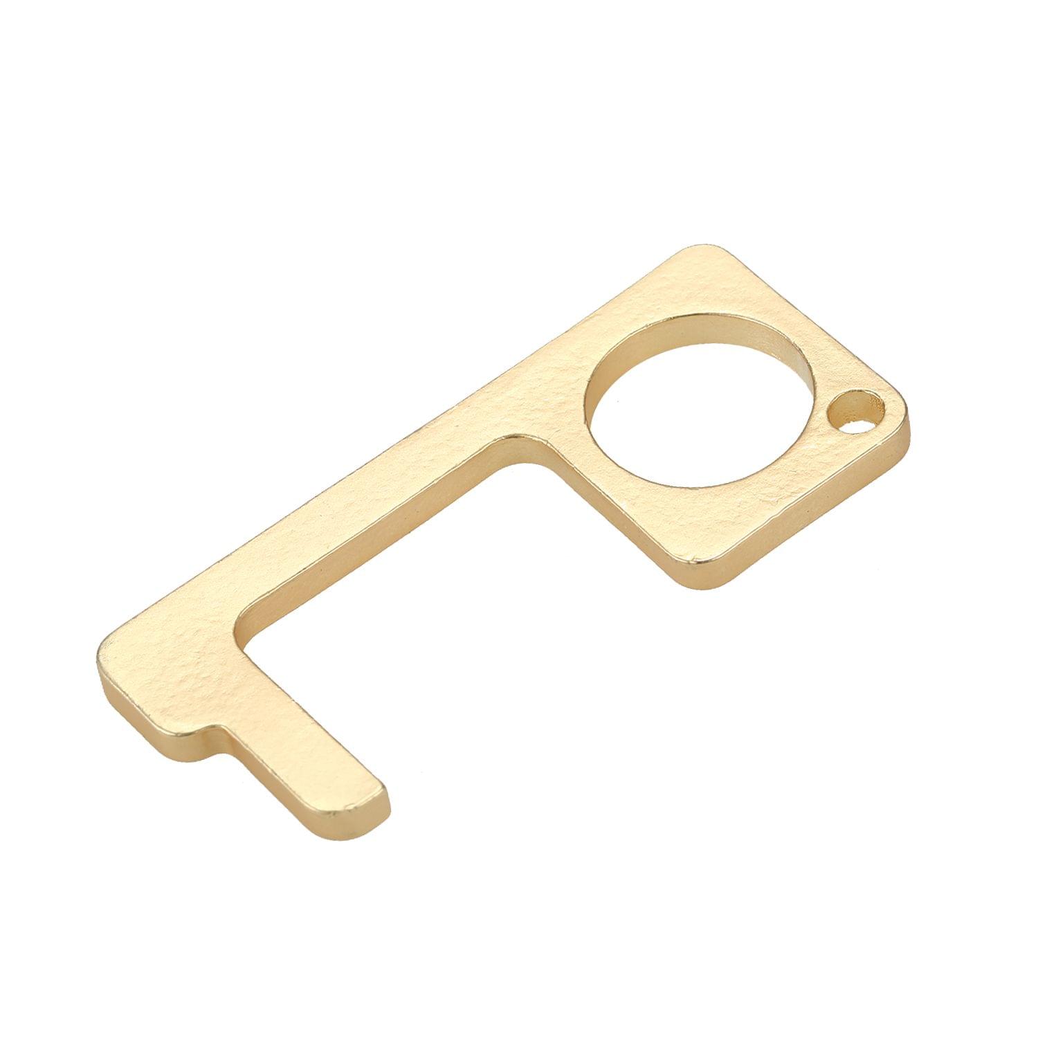 Non-contact Safety Door Opener Portable Square Press Key - Brass Square