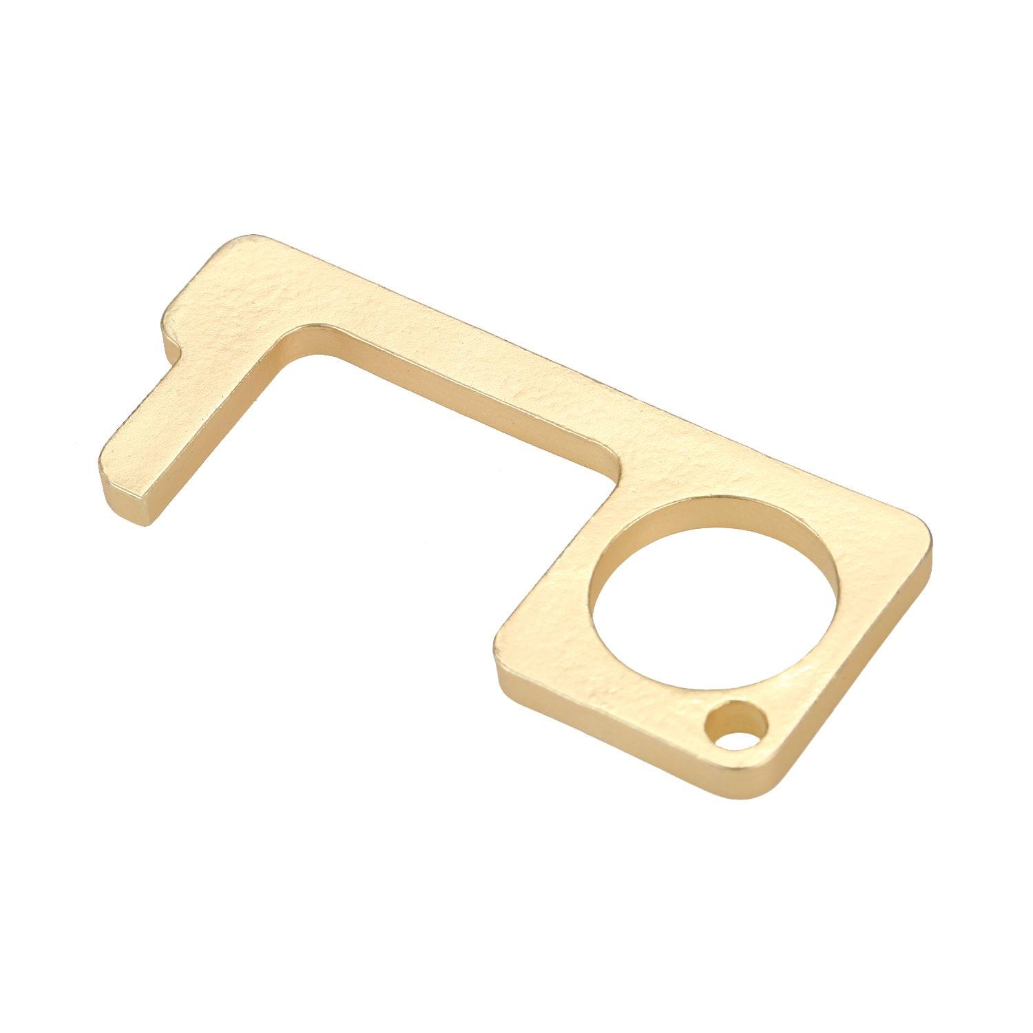 Non-contact Safety Door Opener Portable Square Press Key - Brass Square