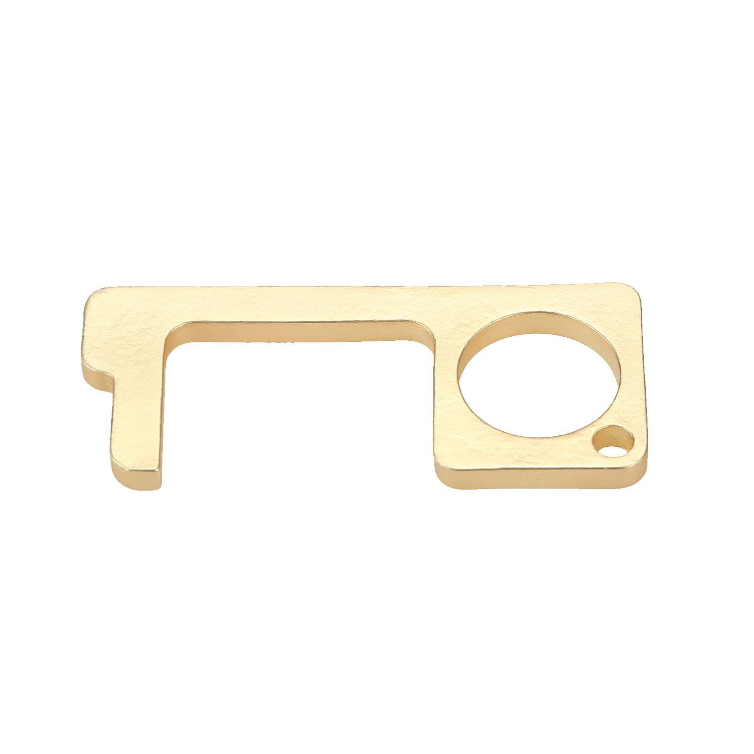 Non-contact Safety Door Opener Portable Square Press Key - Brass Square