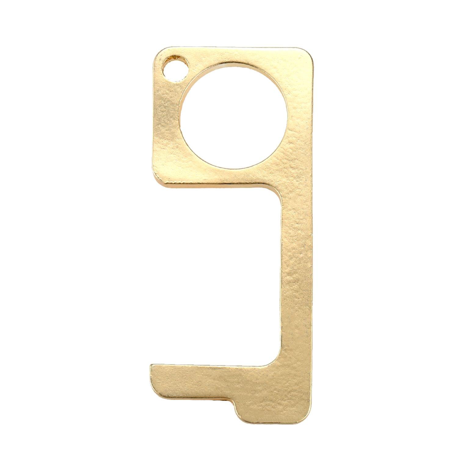 Non-contact Safety Door Opener Portable Square Press Key - Brass Square