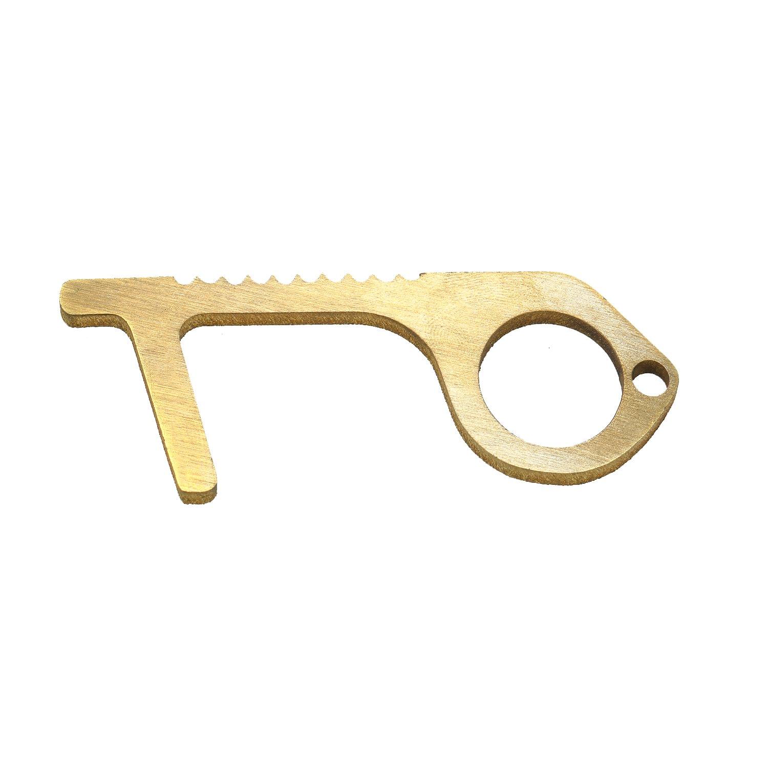 Non-contact Safety Door Opener Portable Annular Press Key - Brass Annular