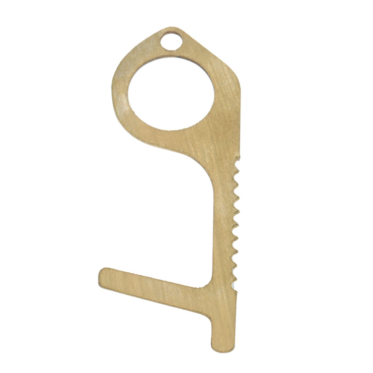 Non-contact Safety Door Opener Portable Annular Press Key - Brass Annular