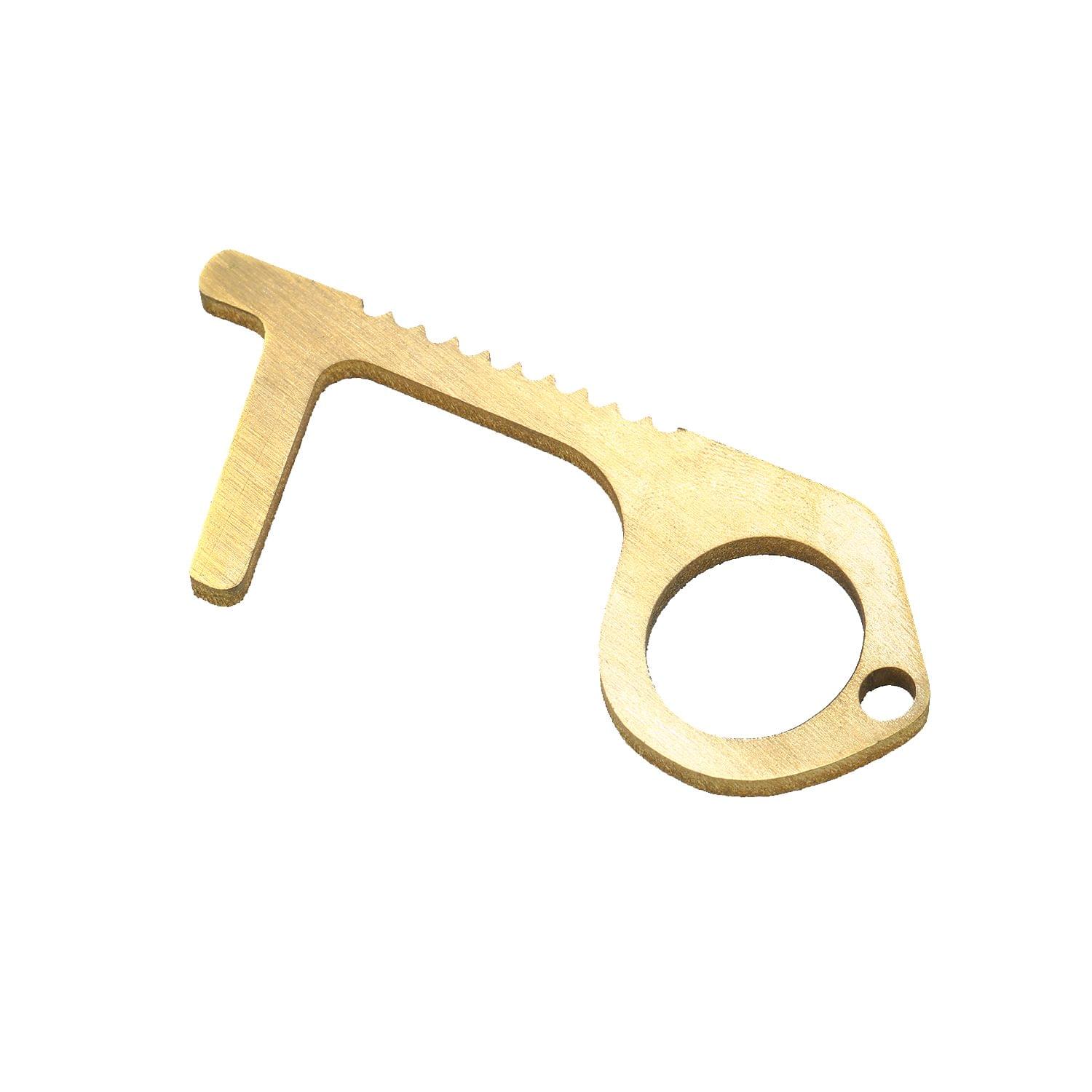 Non-contact Safety Door Opener Portable Annular Press Key - Brass Annular