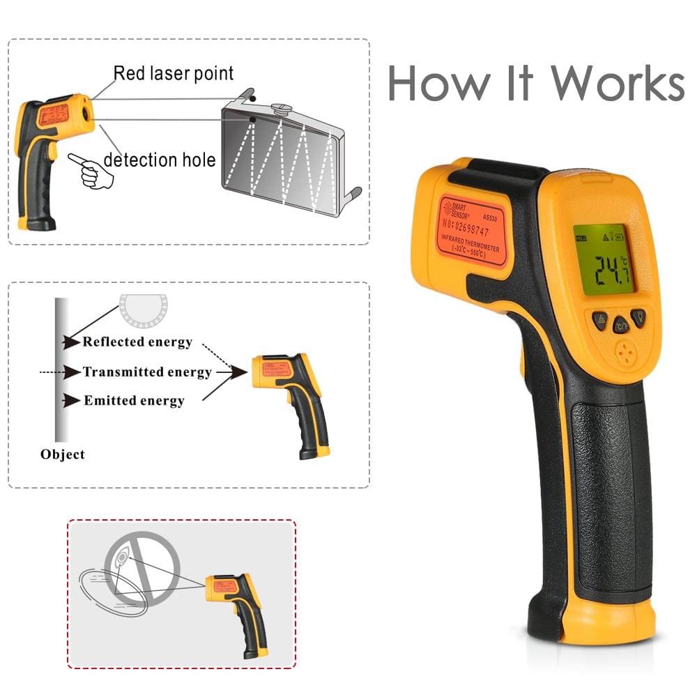 SMART SENSOR Mini Handheld Non-contact LCD Infrared