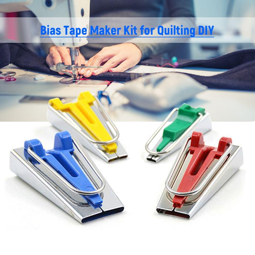 Bias Tape Makers Set of 4 Sizes Sewing Bias Tape Maker Kit