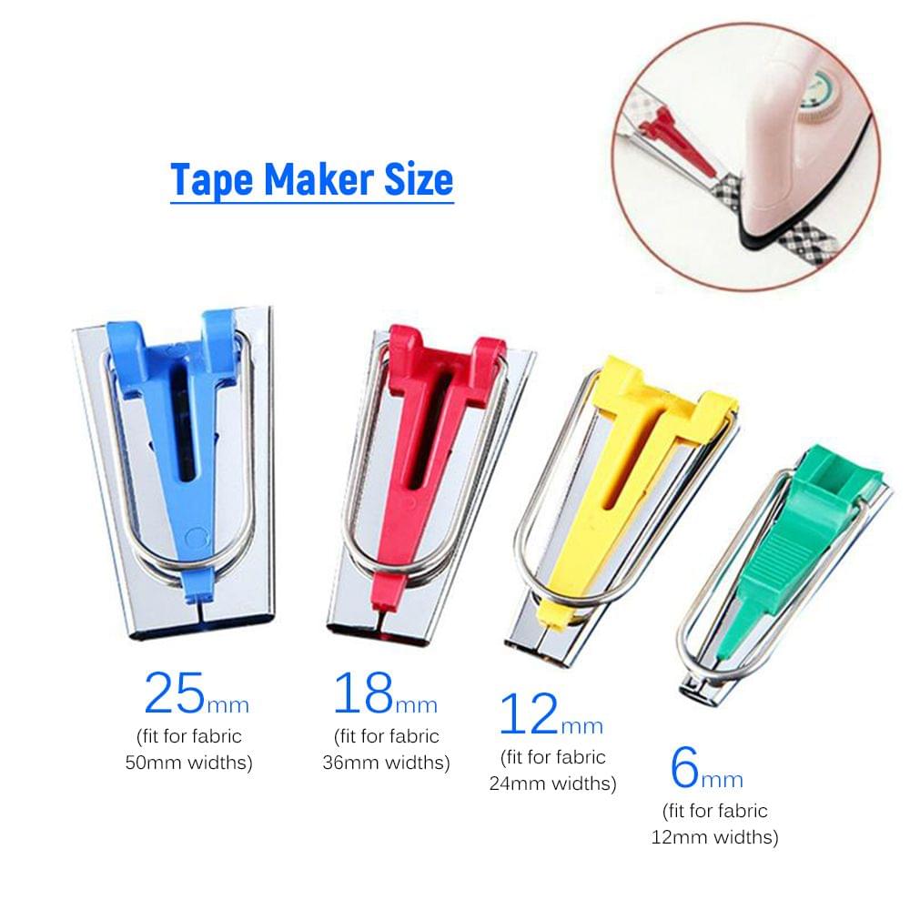 Bias Tape Makers Set of 4 Sizes Sewing Bias Tape Maker Kit