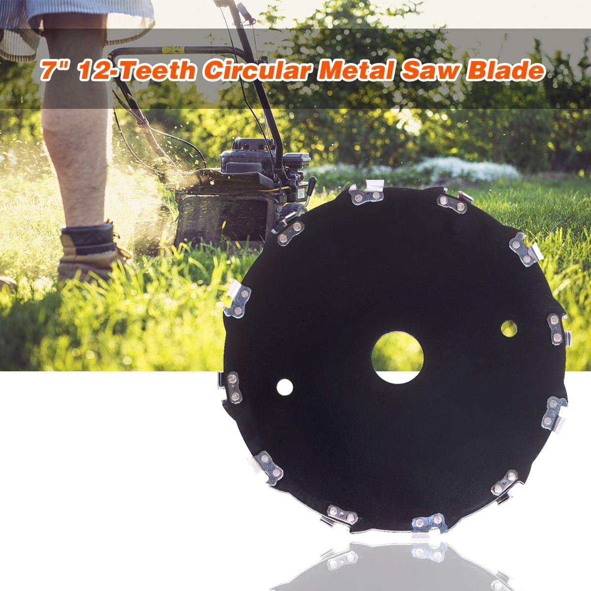 7" 170mm 12 Teeth Lawn Mower Circular Metal Saw Blade Saw