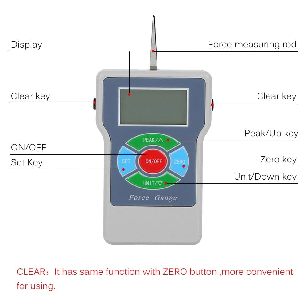 Digital Tension Meter Force Meter Tester Handheld - ETL-5