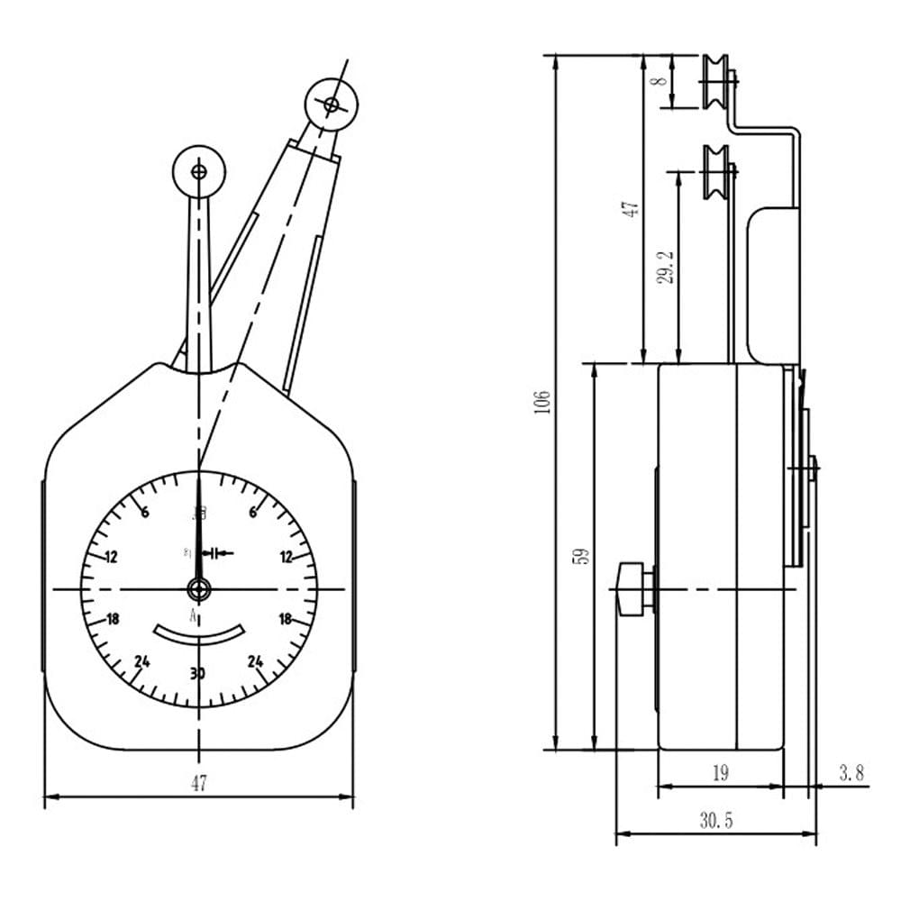 Textile Tension Meter Textile Tensiometer Double Needle - ETF-25