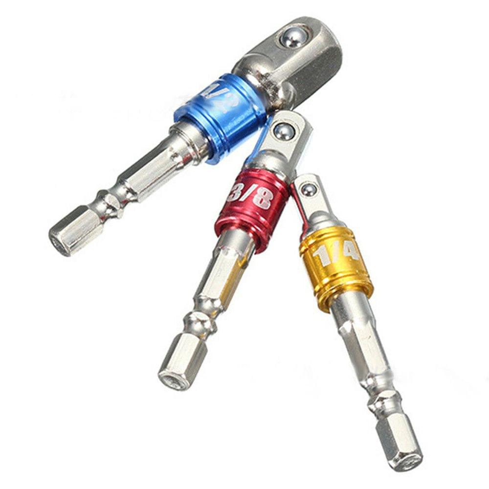 3Pcs/Set Hex Drill Bit Socket Adapter Drive Electric Impact - 3Pcs