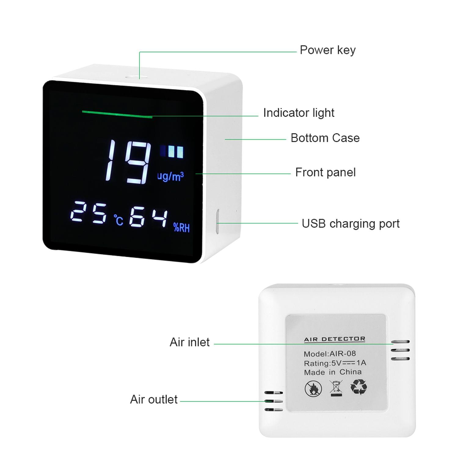 Household Air Quality Detector PM2.5 Tester with Electricity