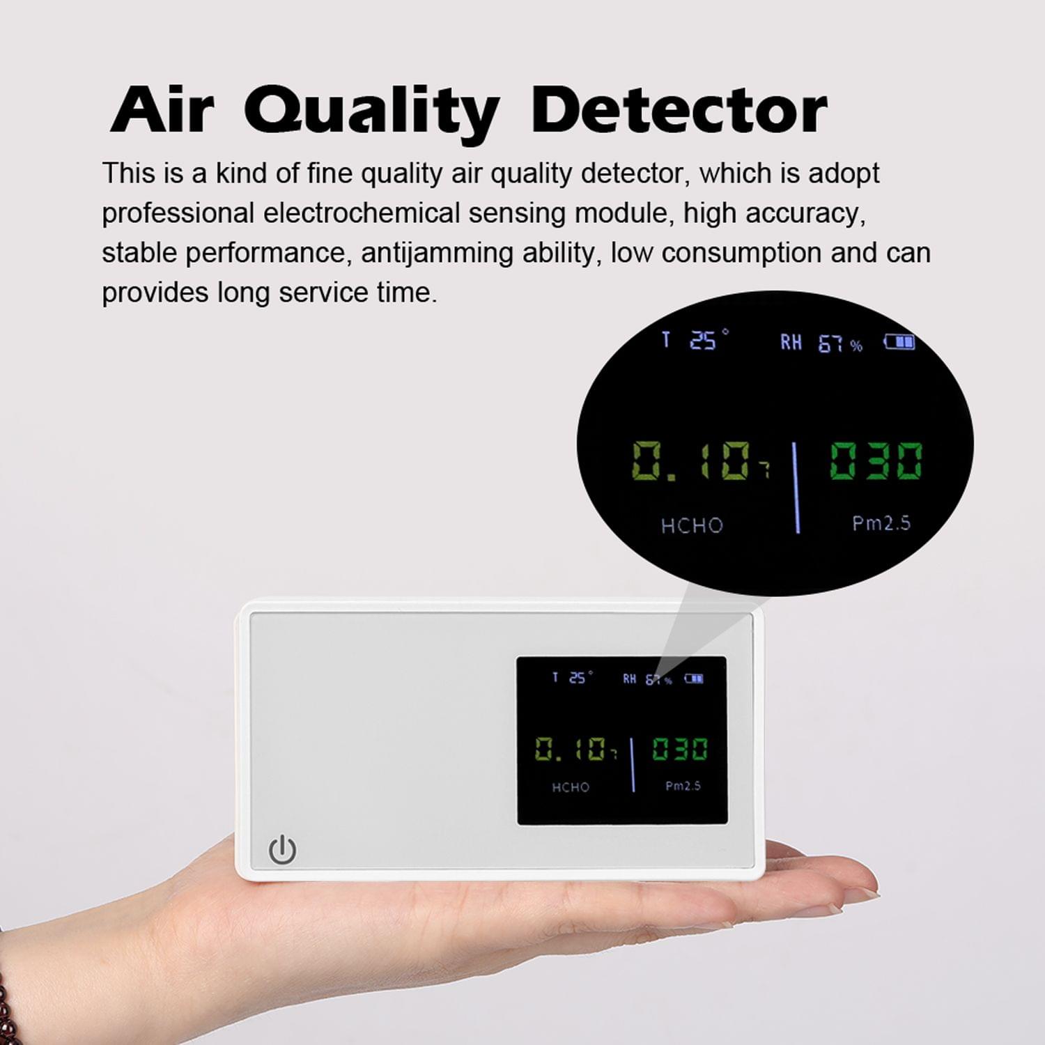 Household Air Quality Detector PM2.5 HCHO Tester with