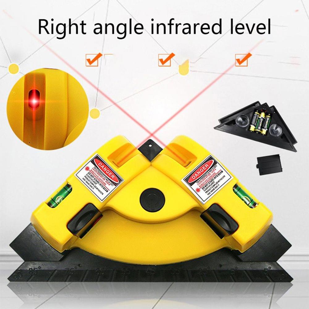 Household 2 Lines Cross 90 Degree Square Level Leveling Can