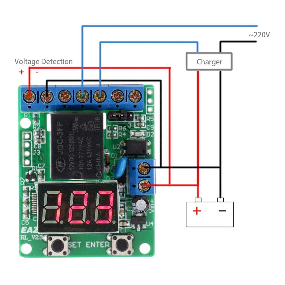 DC 12V Voltage Detection Charging Discharge Monitor Test