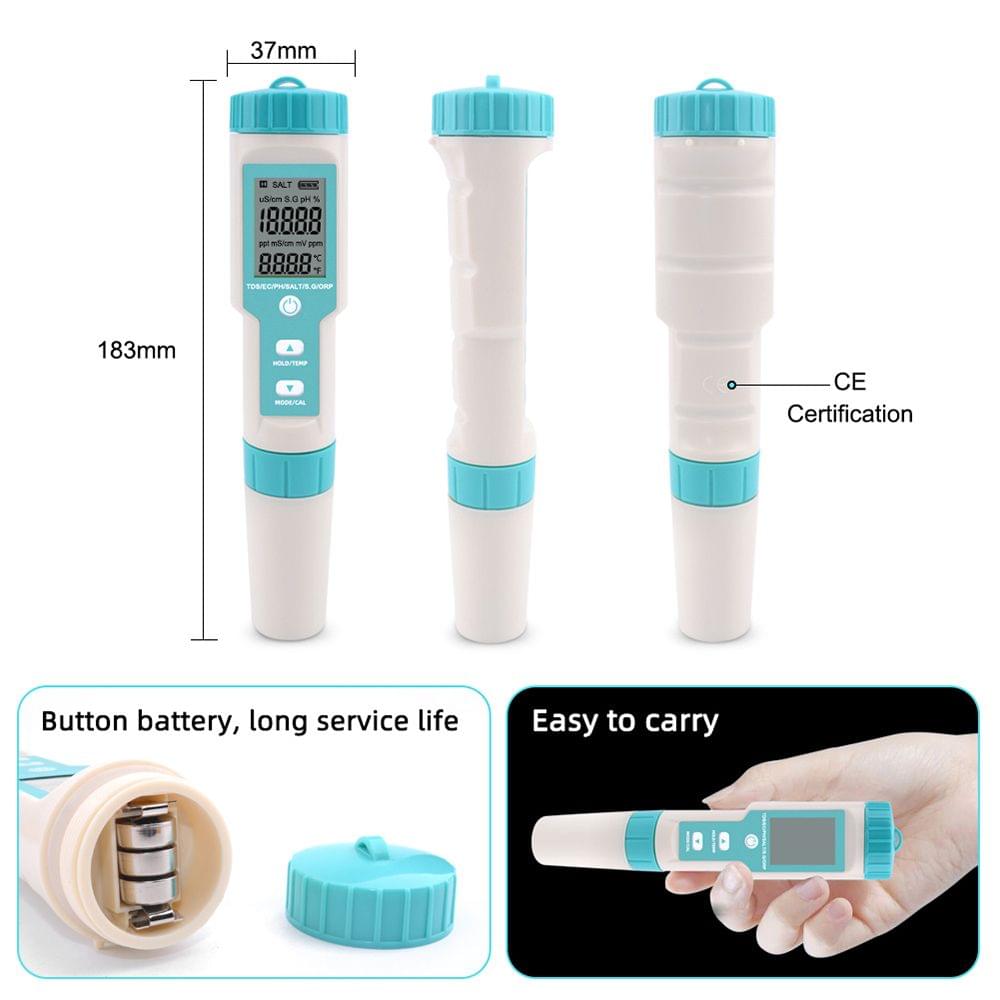 7 in 1 PH/TDS/EC/ORP/S.G/Salinity/Temperature