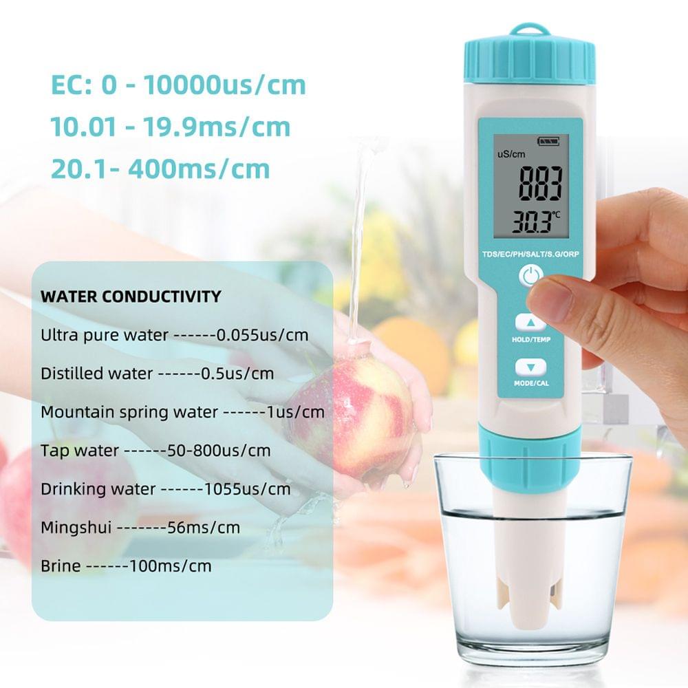 7 in 1 PH/TDS/EC/ORP/S.G/Salinity/Temperature