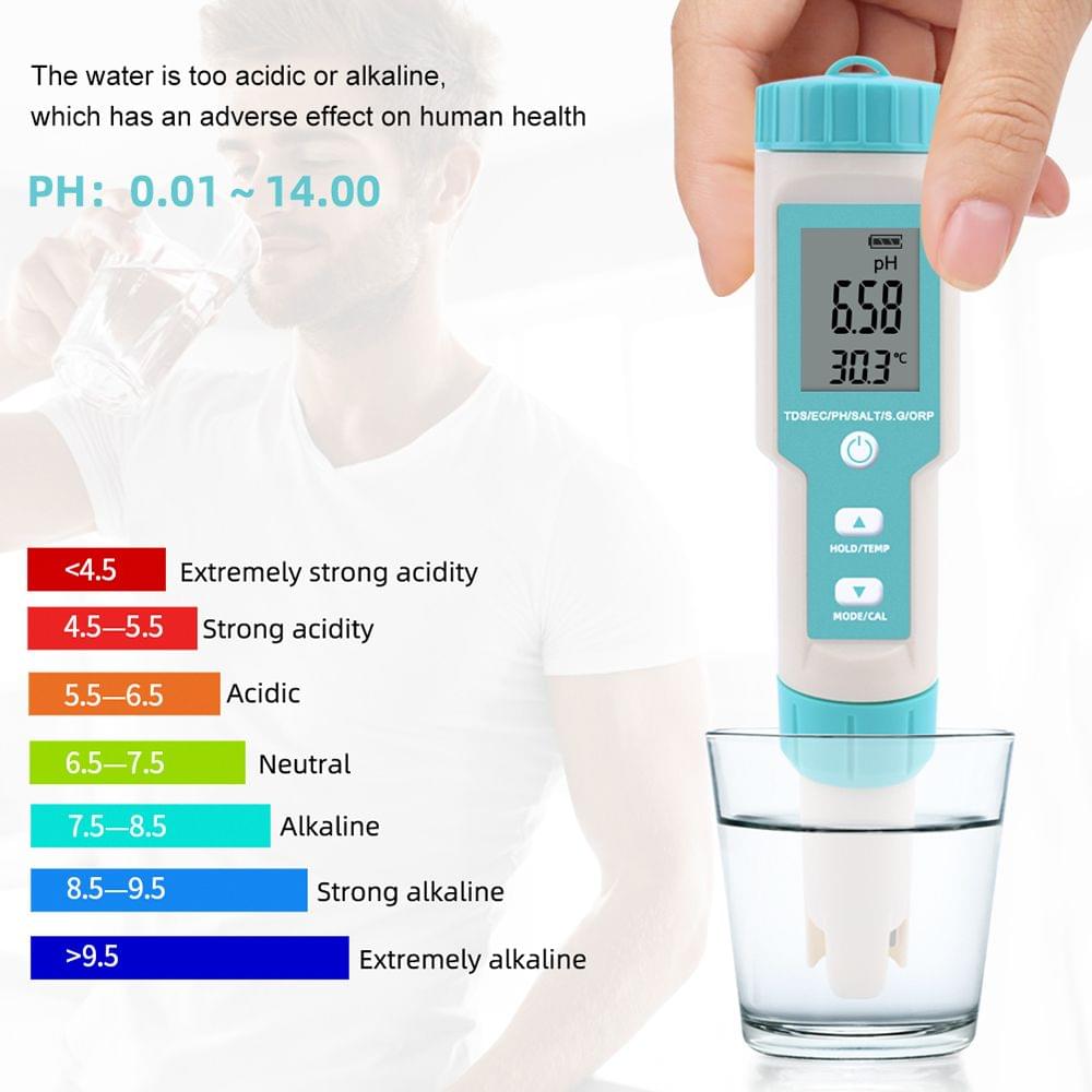 7 in 1 PH/TDS/EC/ORP/S.G/Salinity/Temperature