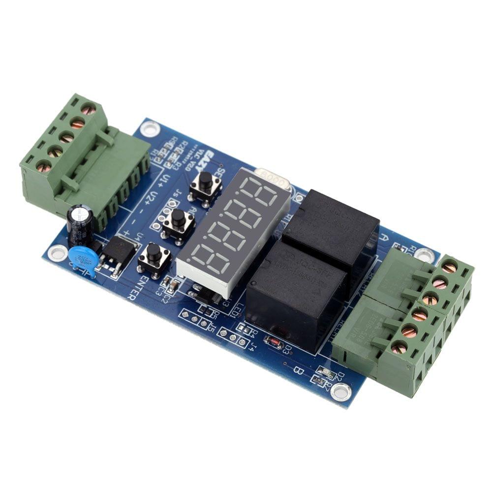 12V Dual Programmable Relay PLC Board Cycle Delay Timer