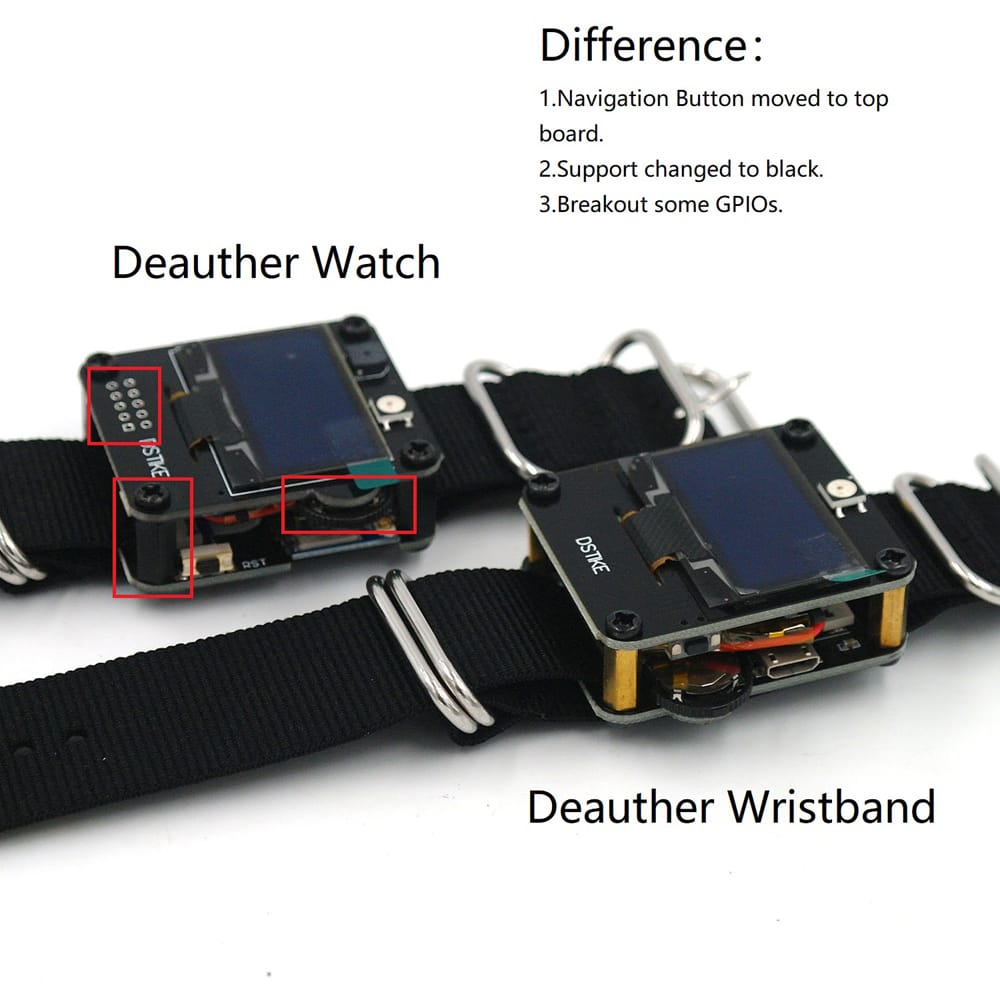 DSTIKE Deauther Watch V1 Wearable WiFi ESP8266 Programmable