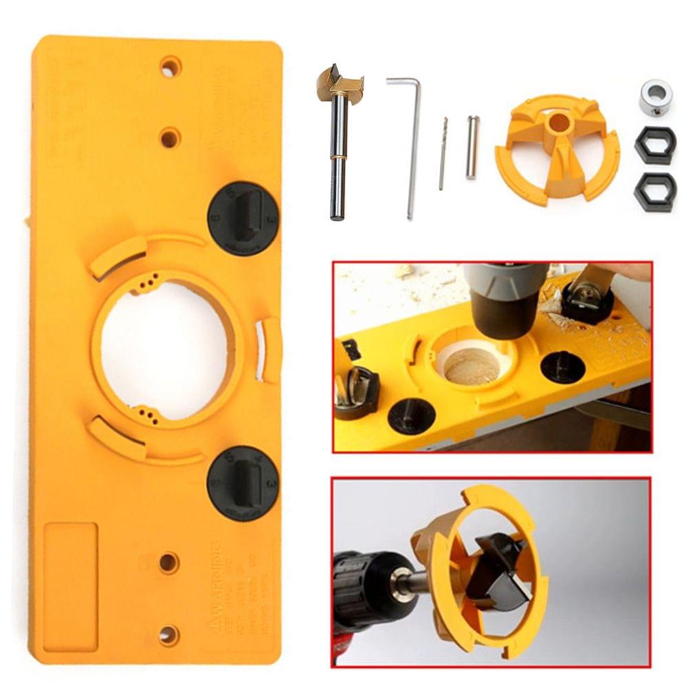 Cup Style Concealed Hinge Jig Guide Set Boring Hole Template - 1 kit