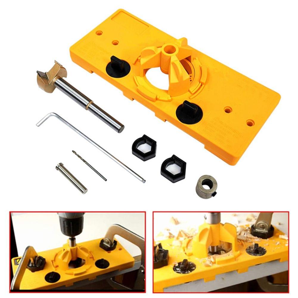 Cup Style Concealed Hinge Jig Guide Set Boring Hole Template - 1 kit