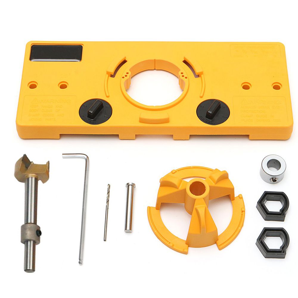 Cup Style Concealed Hinge Jig Guide Set Boring Hole Template - 1 set