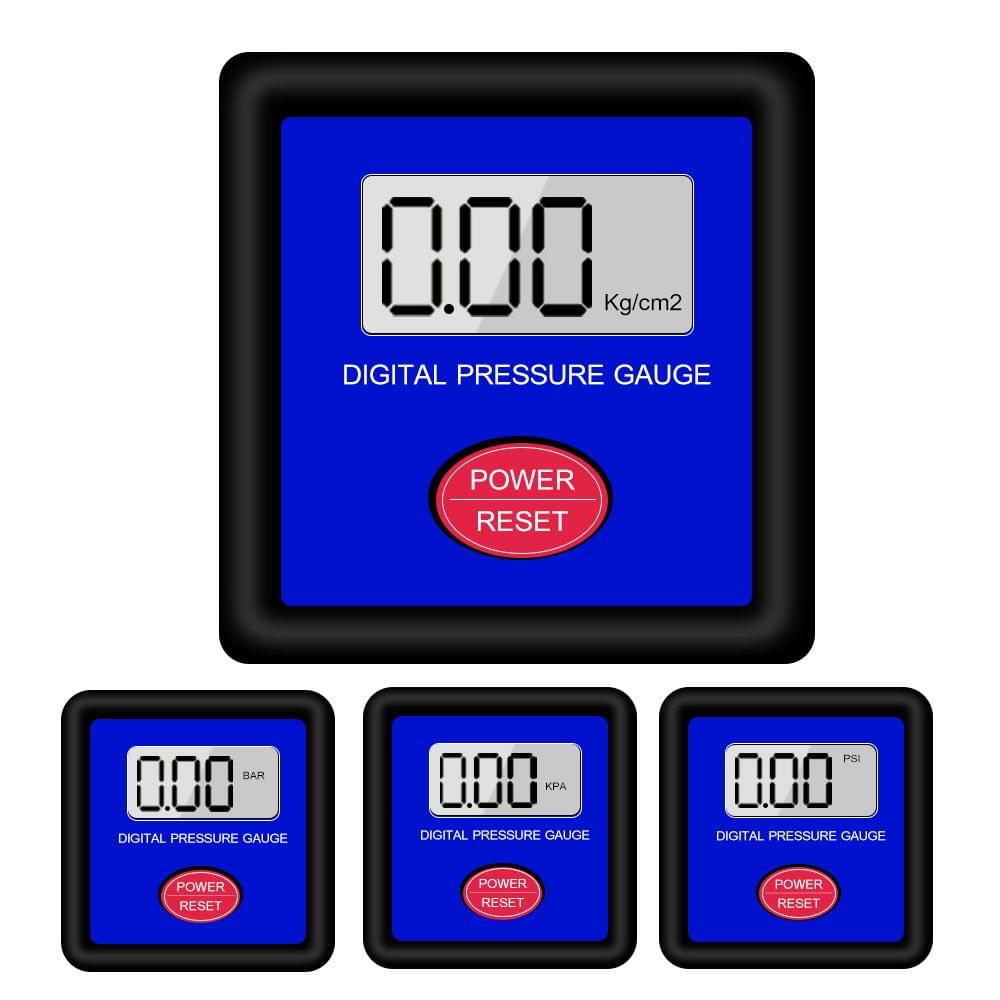 Spray Gun Pressure Regulating Gauge LCD Digital Display Air