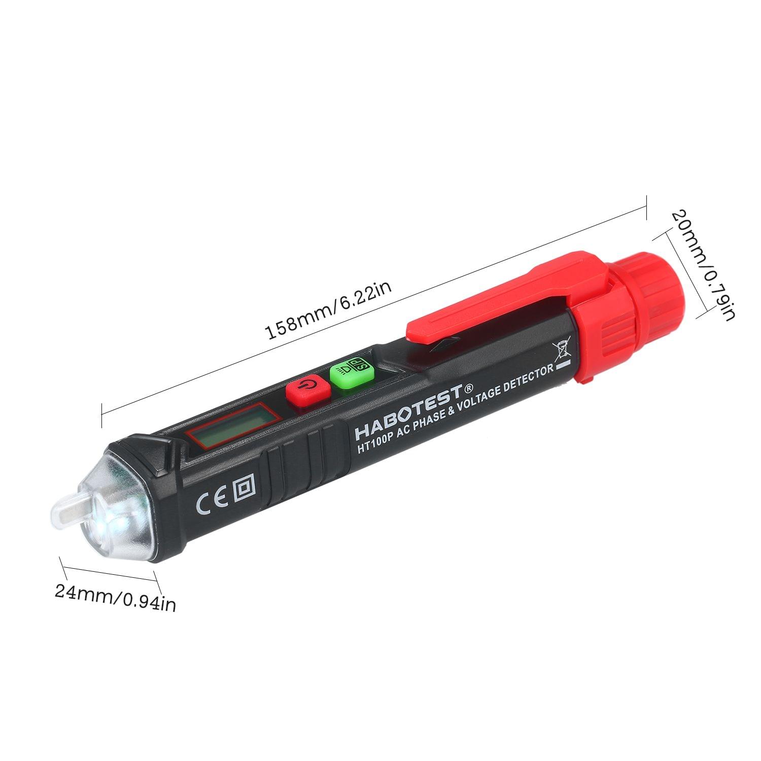 HABOTEST HT100P Non-contact Test Pencil LCD Digital Voltage