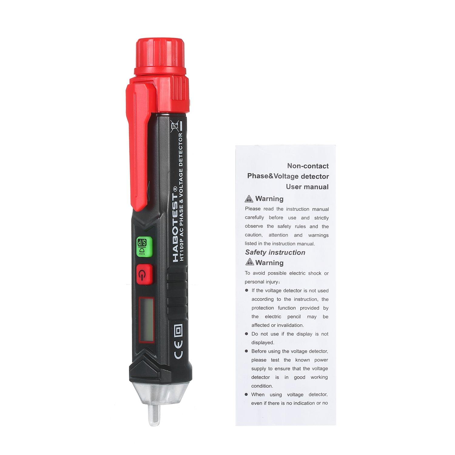 HABOTEST HT100P Non-contact Test Pencil LCD Digital Voltage