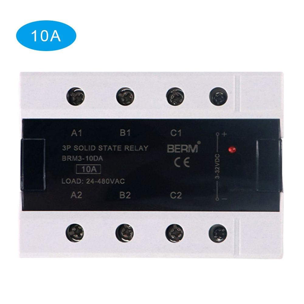 10A Three Phase Solid State Relay Load 24-480VAC AC Control - 10A