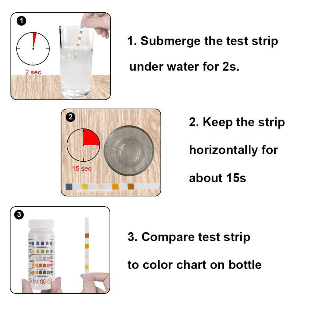 5 In1 Swimming Pool SPA Test Strips Chlorine pH Alkalinity