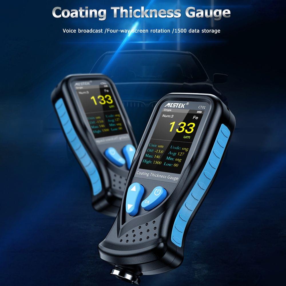 MESTEK Coating Thickness Gauge 0.1 Micron / 0-1300?m Car