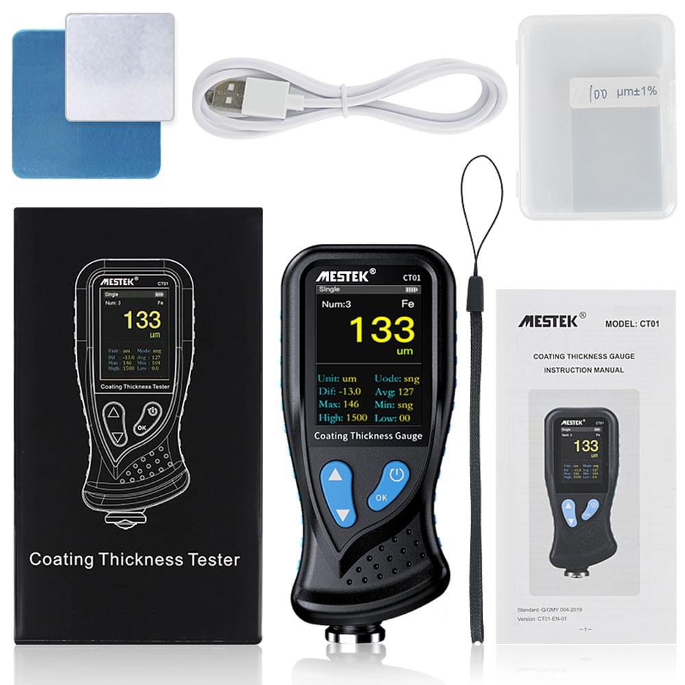 MESTEK Coating Thickness Gauge 0.1 Micron / 0-1300?m Car