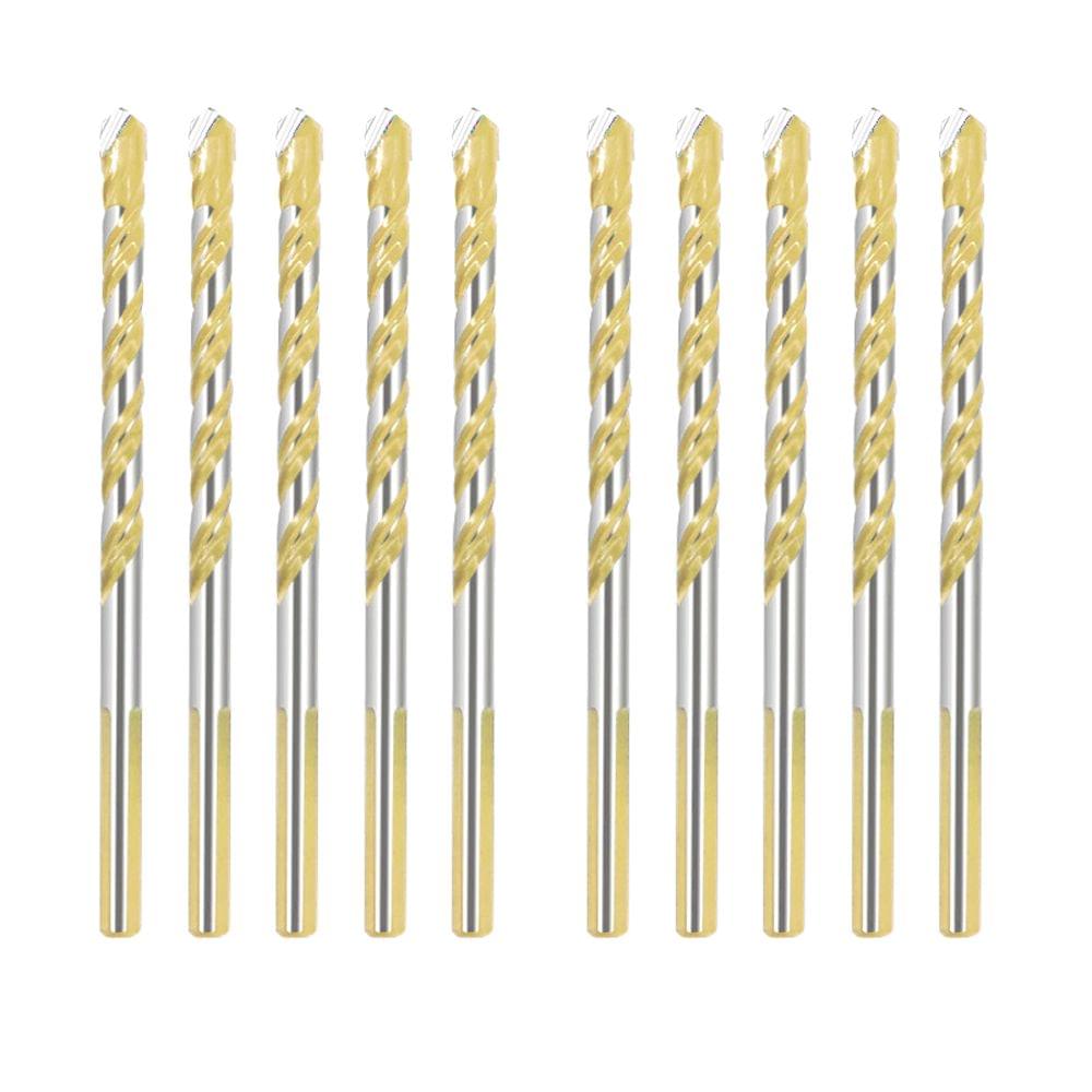 10Pcs Drill Bits Twists Drillhead Wall Ceramic Glass