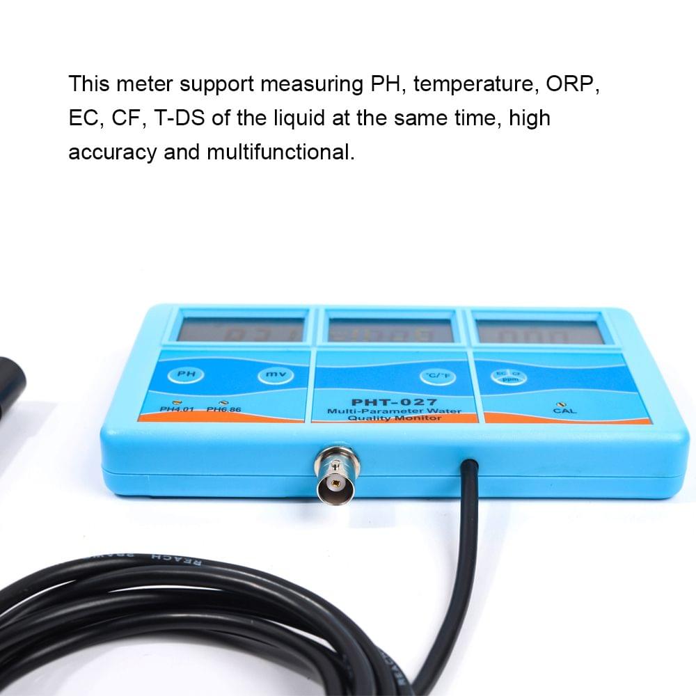 6in1 Multifunctional Water Quality Detector High Accuracy PH - EU Plug