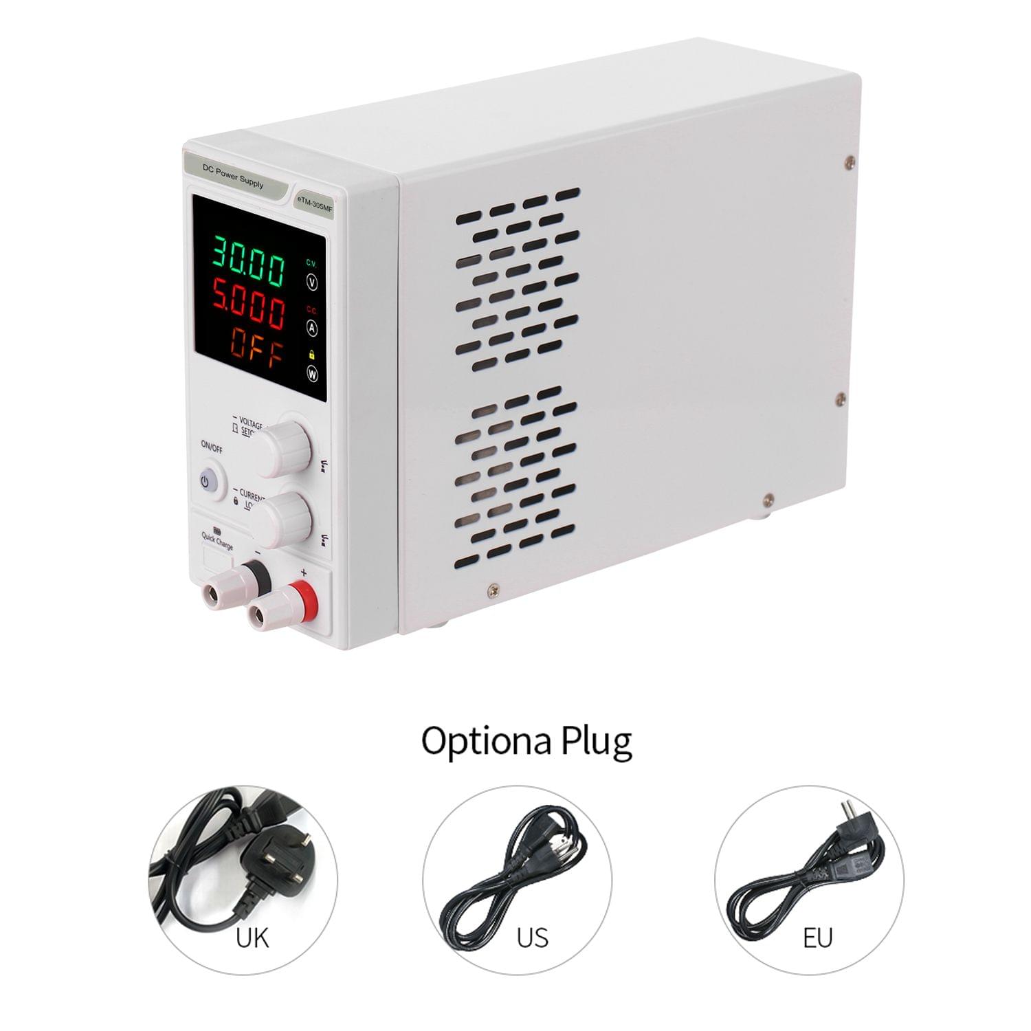 220V 0-30V 0-5A DC Power Supply Power Regulator 4-digit LED - EU Plug