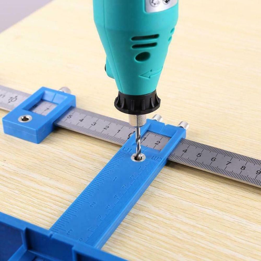 Woodworking Drilling Dowelling Hole Saw Adjustable Drill - One side metric system and one side imperial units