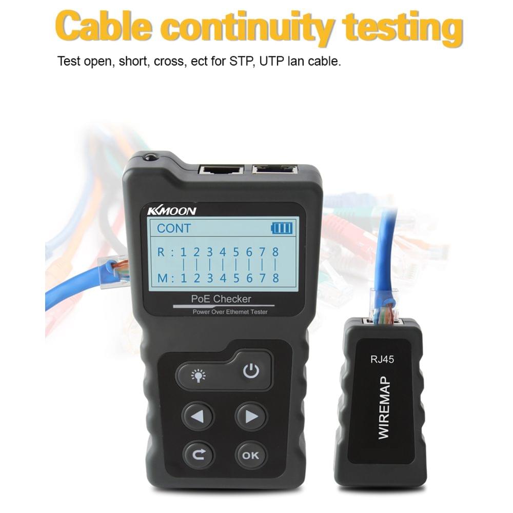 KKmoon Multi-functional LCD Network Cable Tester PoE Checker