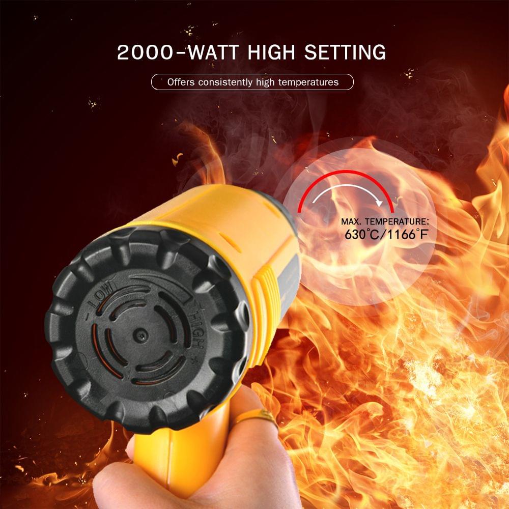 2000W Electric Heat Gun with Adjustable Airflow 220V - EU Plug