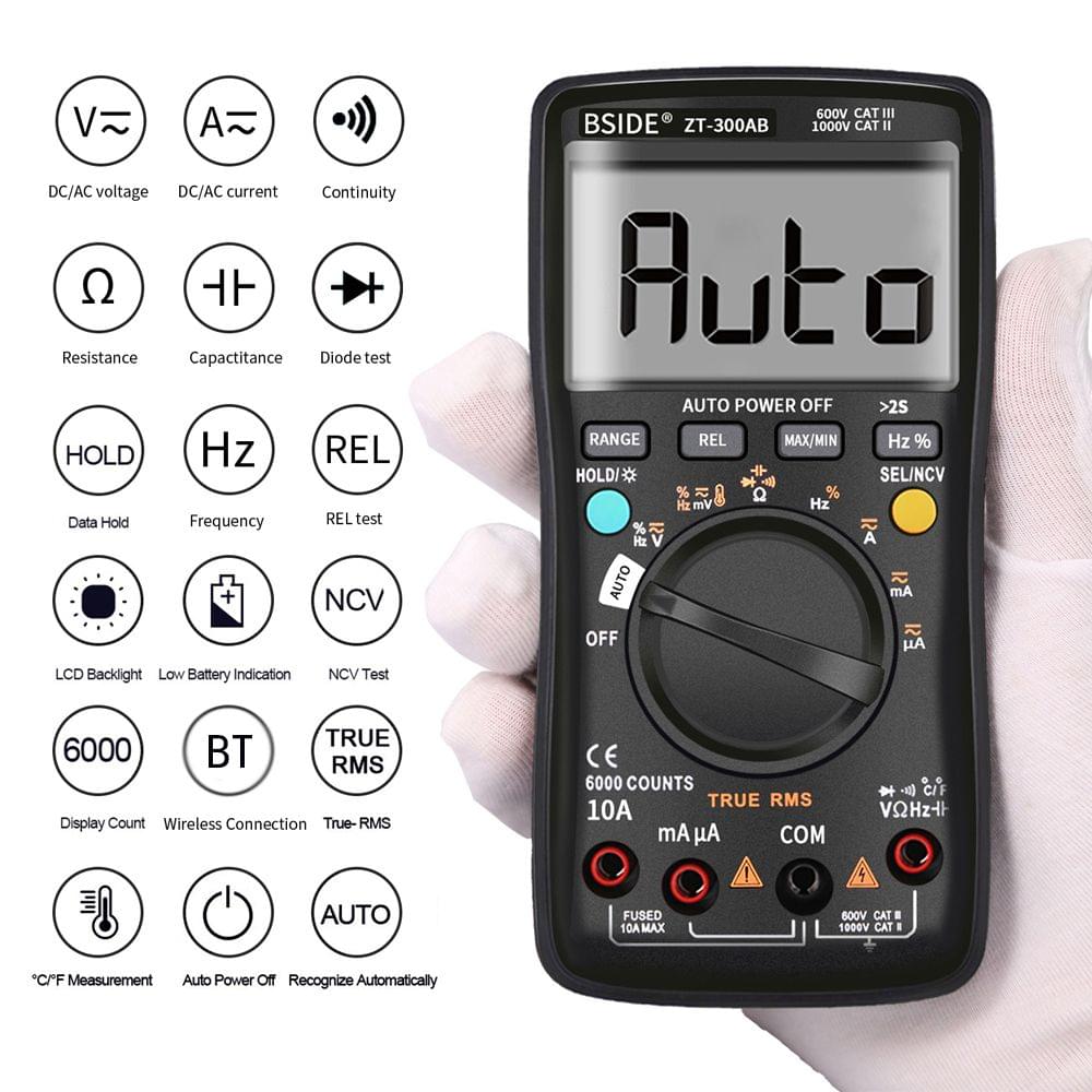 BSIDE Multimeter Auto/Manual Range Digital Universal Meter