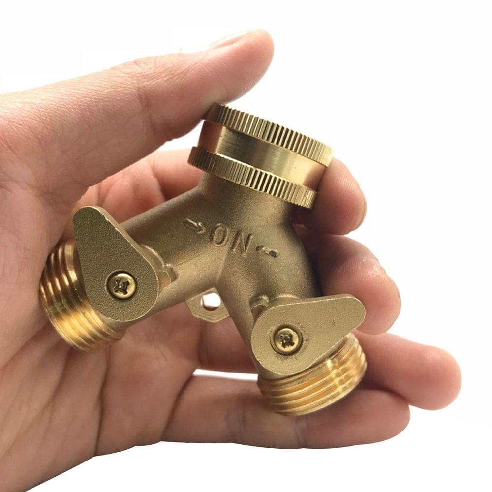 Y Shape Soild Brass Thread Two Way Connector Adaptor Hose