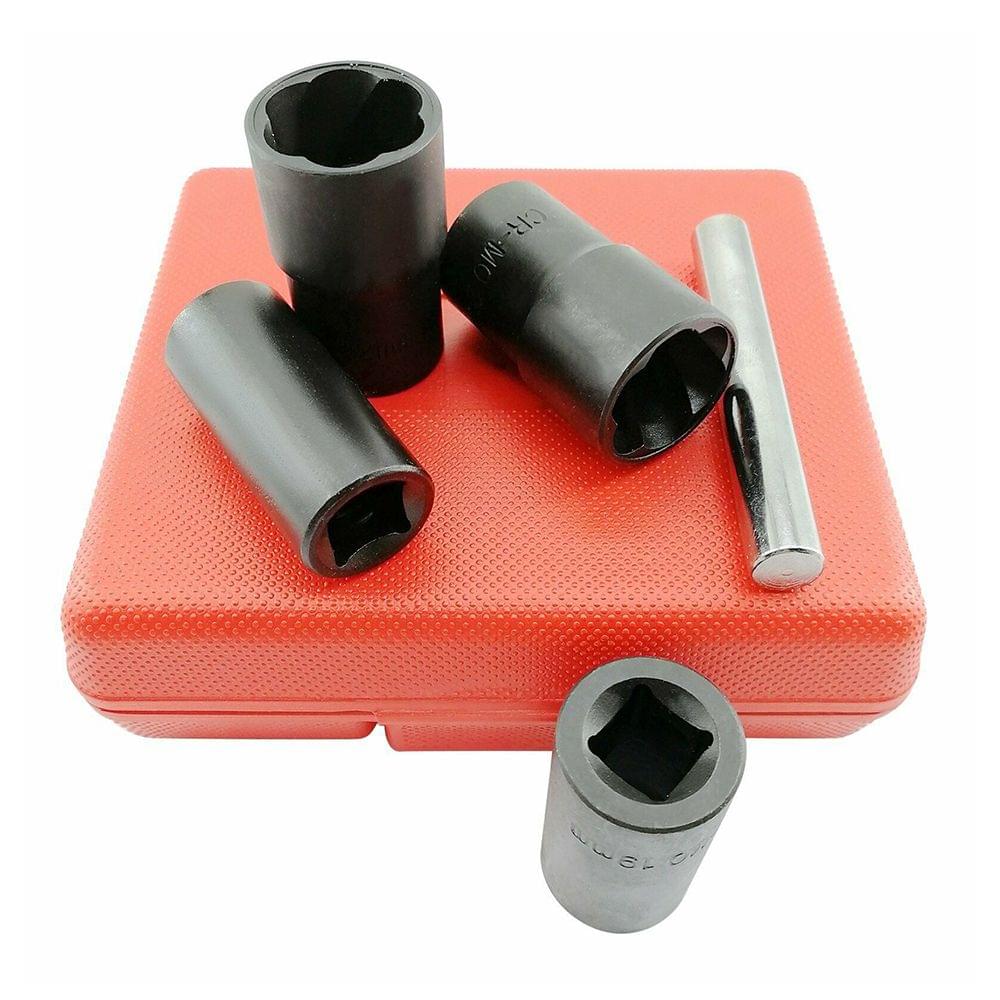 5Pcs 1/2'' Drive Twist Socket Set Damaged Nuts Removal Tools - 1 set