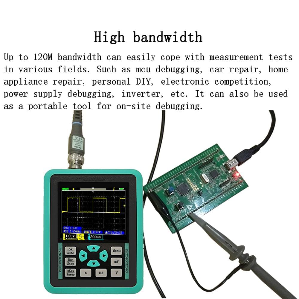 Handheld Mini Digital Oscilloscope with 2.4 Inches TFT Color