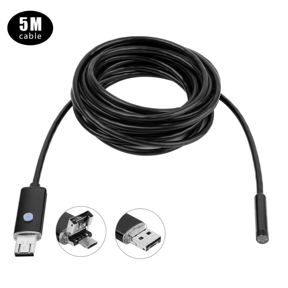 KKmoon 5.5mm 5m 2 in 1 Mini USB Endoscope Borescope - 5m