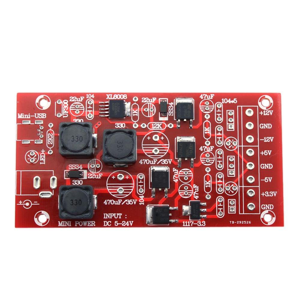 DIY USB Boost Single Turn Dual Power Supply Module Linear