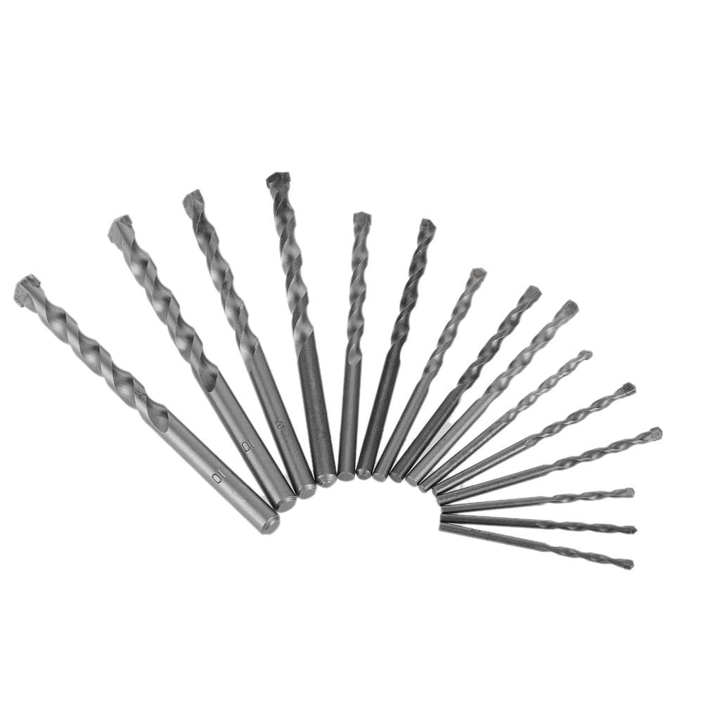 15pcs/set 3-10mm Cement Masonry Drills Set Durable Impact