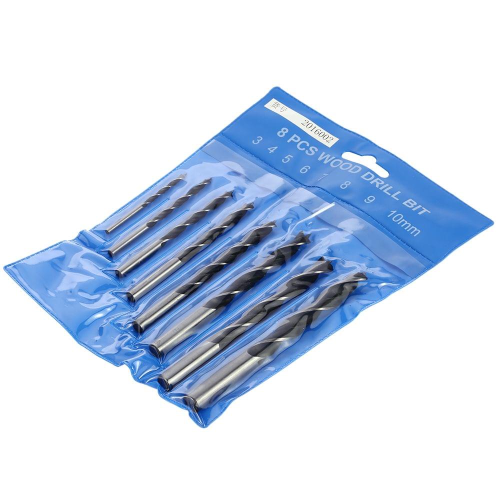 8pcs/set 3-10mm Brad Point Wood Drill Bit High-carbon Steel